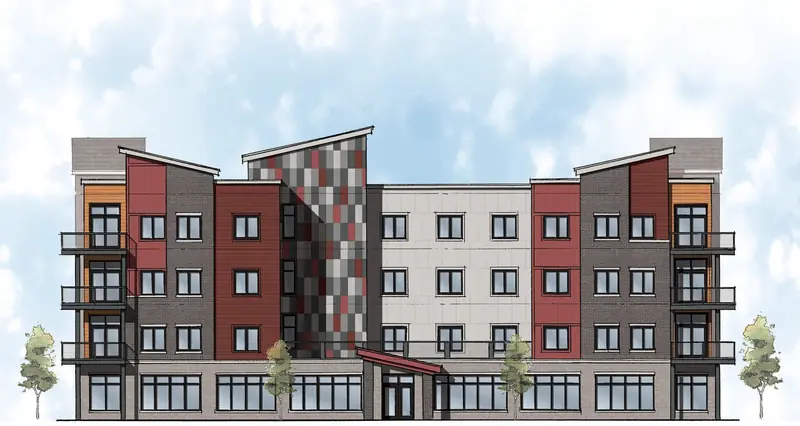 Front elevation rendering of The West Chicago I